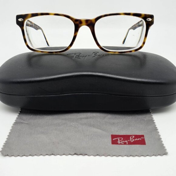 Ray-Ban RB5286 5082 Havana on Transparent Eyeglasses Frame w/ Case 51-18-135 - Picture 1 of 15